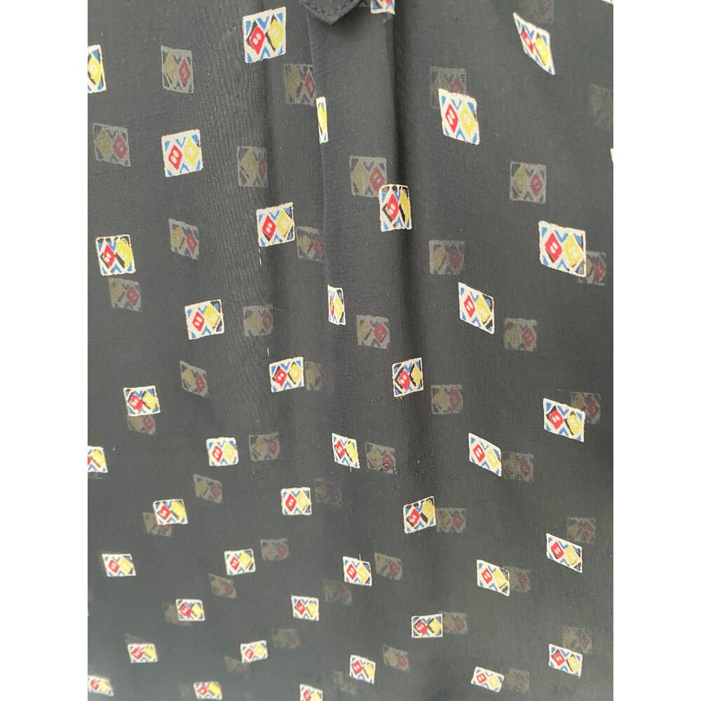 PLEIONE BLACK SHEER BUTTON UP BLOUSE SIZE SMALL - Picture 7 of 8